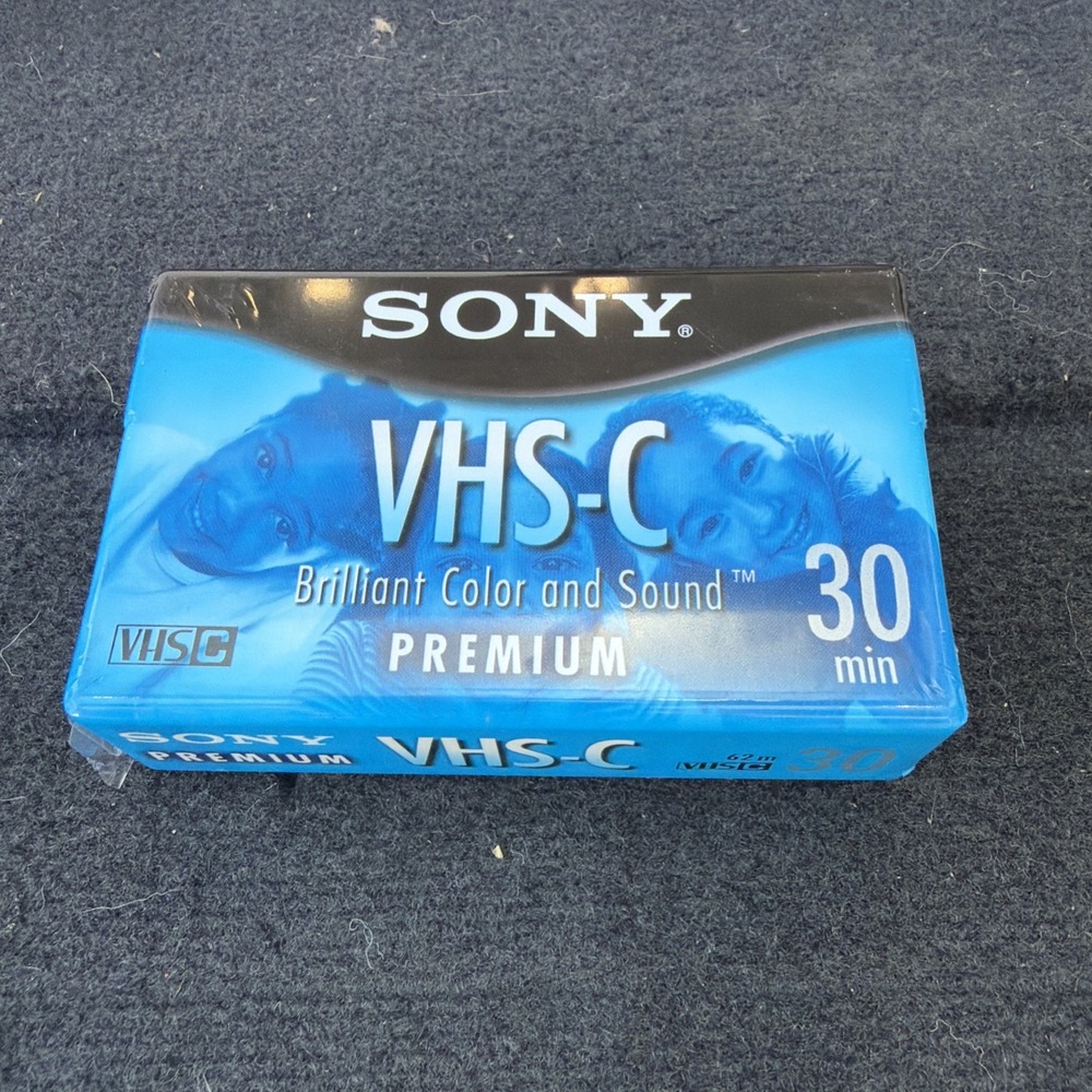 Sony VHS-C Tape  30 Minute  Brand New Sealed  Premium Brilliant Color & Sound